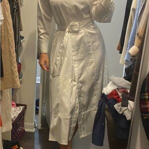 Zara White Midi Dress